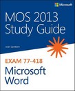 Image of the book Exam 77-418 Microsoft Word, this is included with the training course at Logitrain