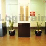 Image of a building lobby where Logitrain is located