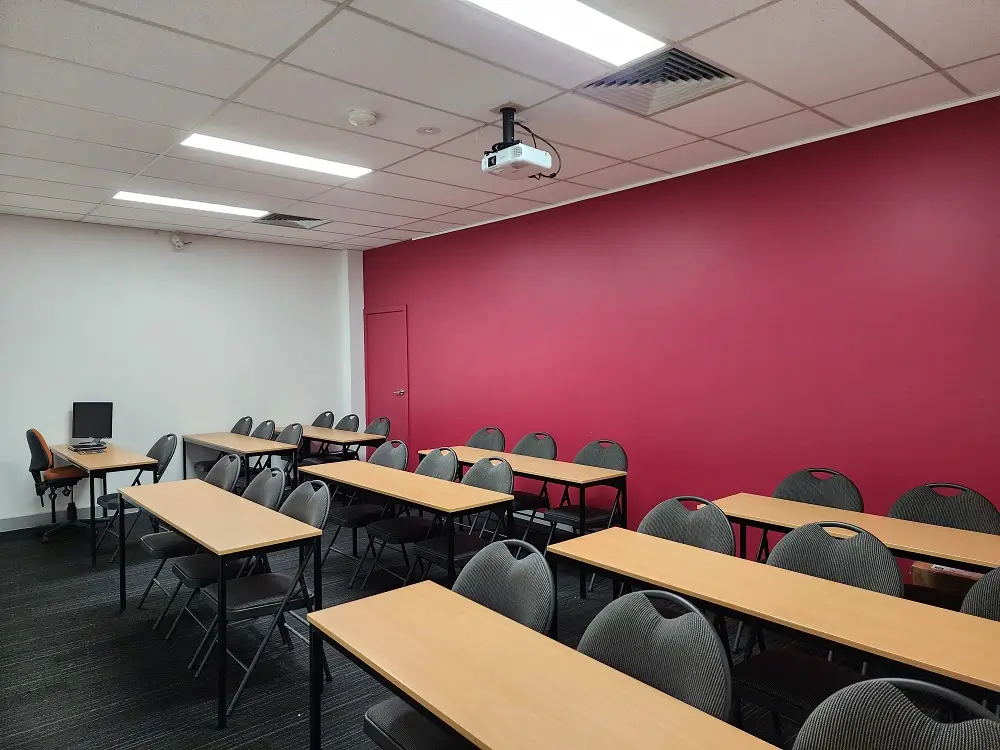 IT training classroom set up for a course in West Melbourne